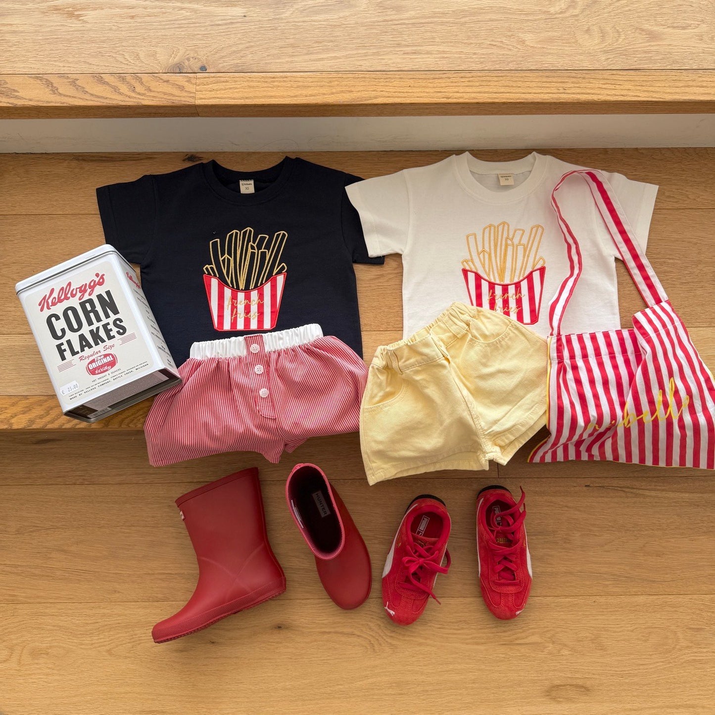 ninibello french fries short sleeve t-shirt (80-130cm)