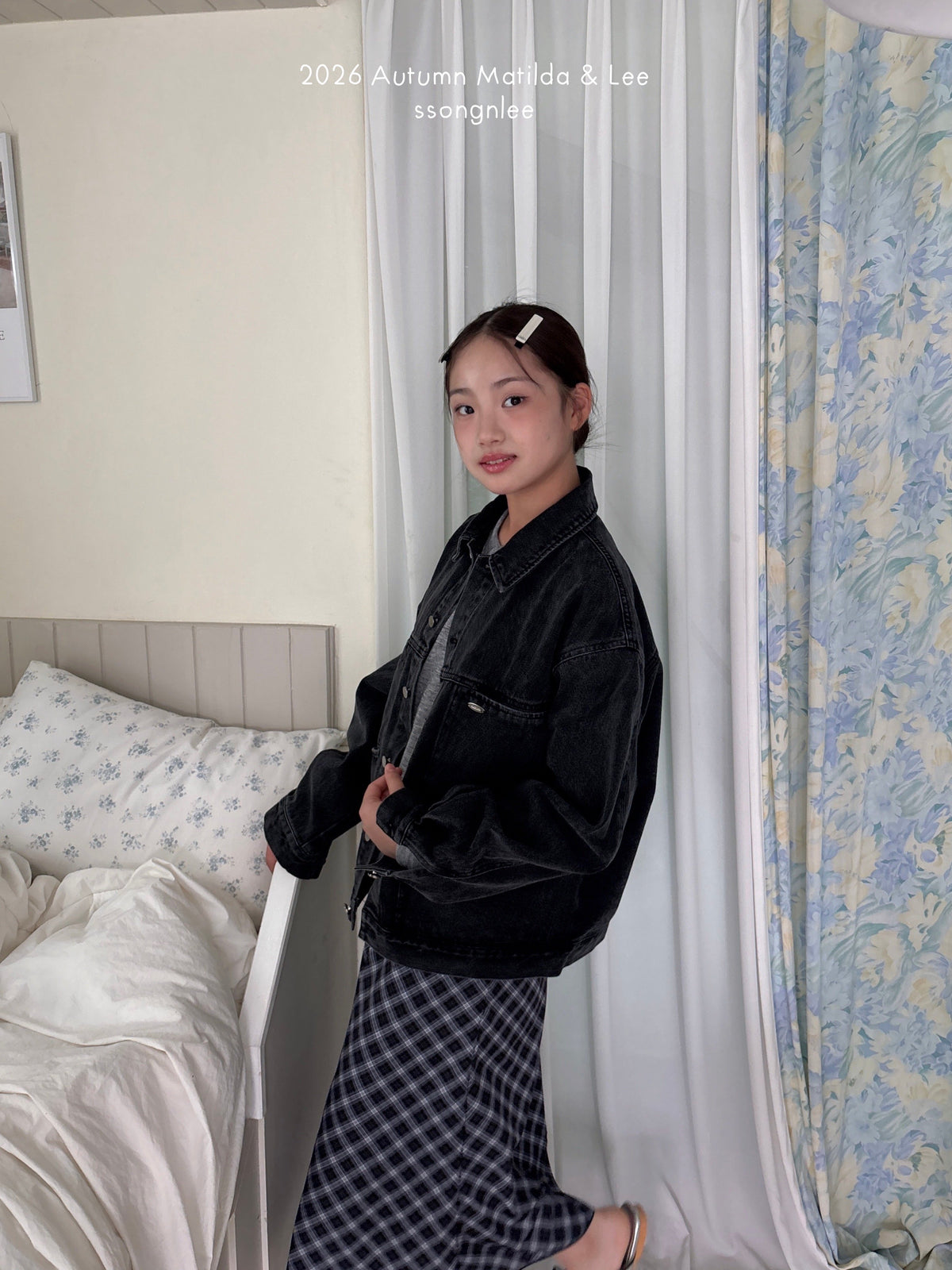 matilda&lee washed denim jacket (85-165cm)
