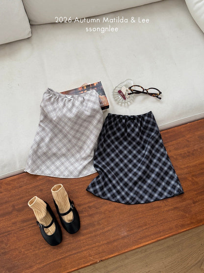 matilda&lee check ribbon skirt (85-165cm)