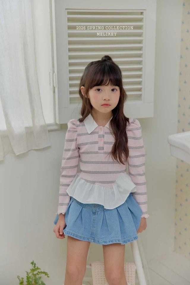 melikey diagonal frill collar T (~80-140cm)