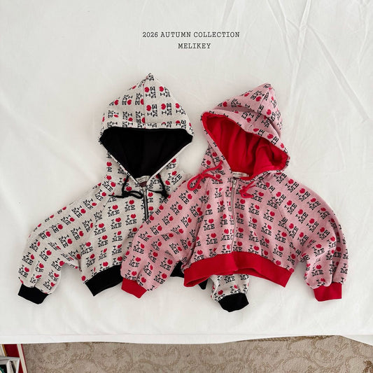 melikey love me zip-up hoodie (~80-140cm)