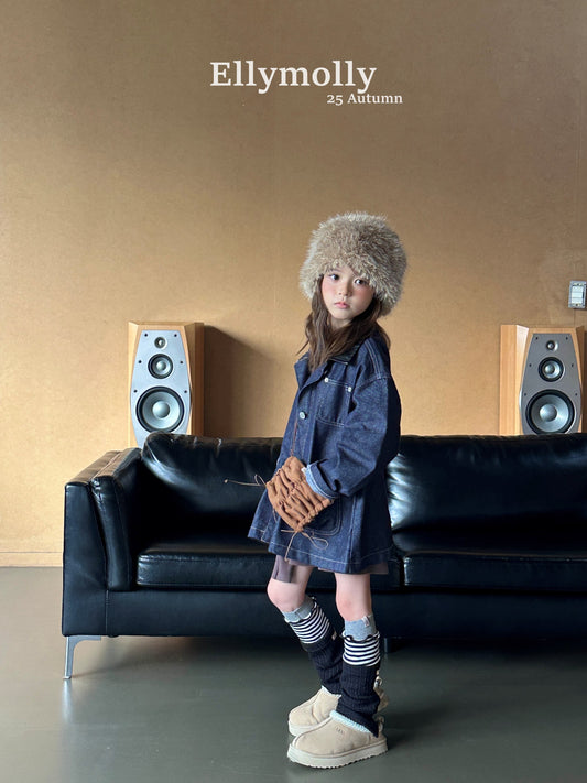 ELLYMOLLY rivet blue jk (90-160cm)
