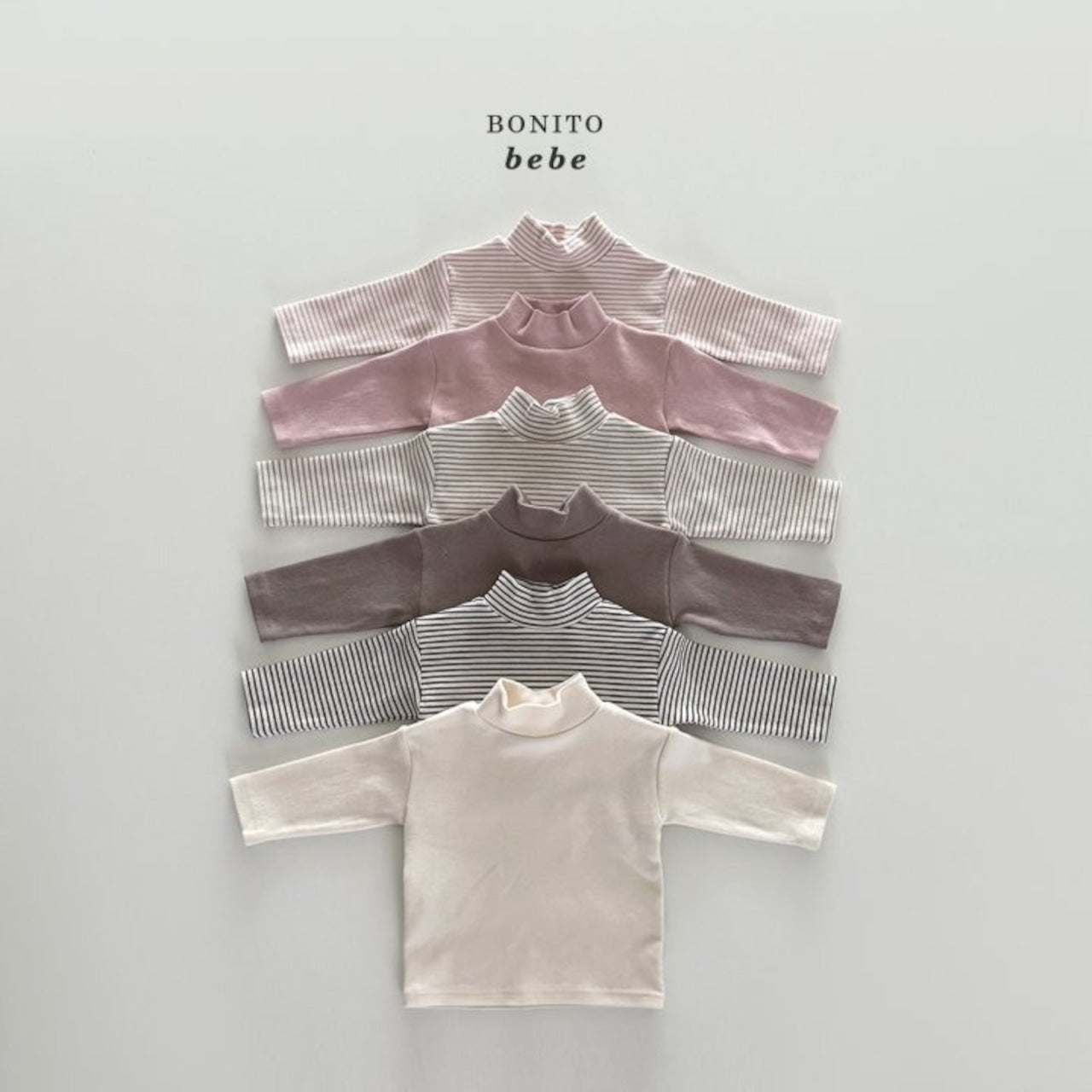 Bonito 1+1 mock neck polar T (3-18m)