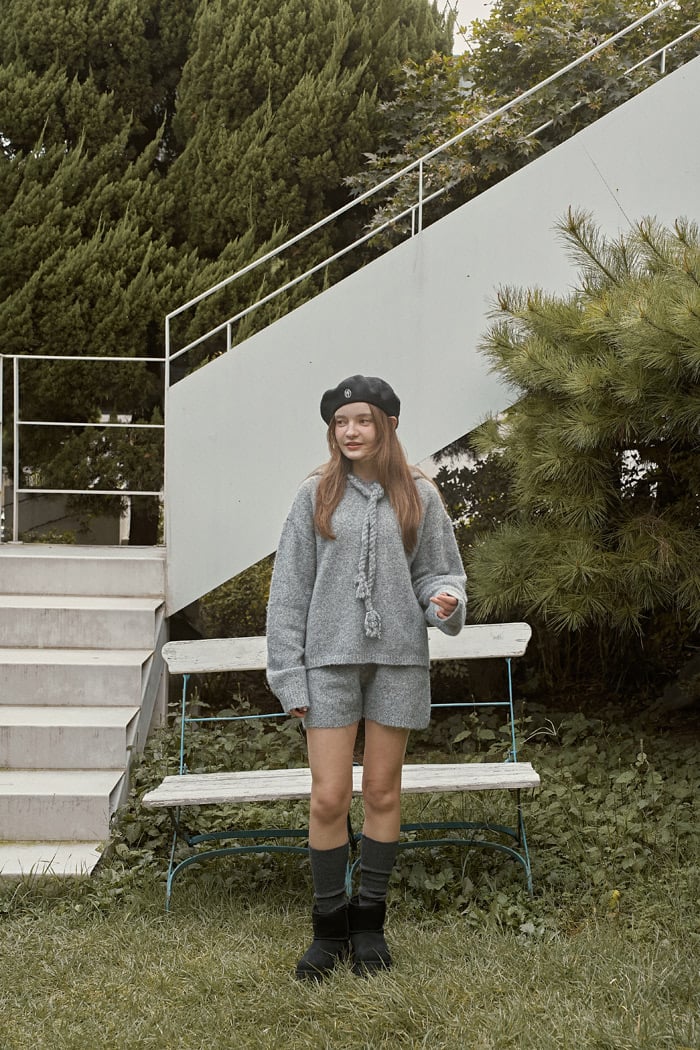 momoann knit hood set(mom)