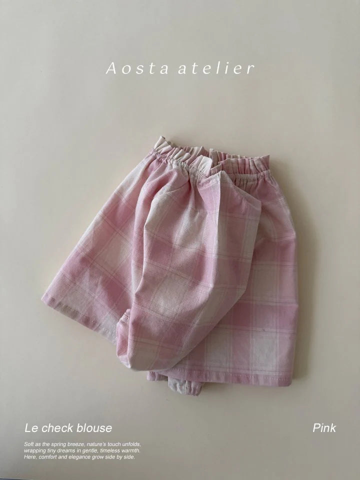 Aosta Le Check Blouse (70-110cm)