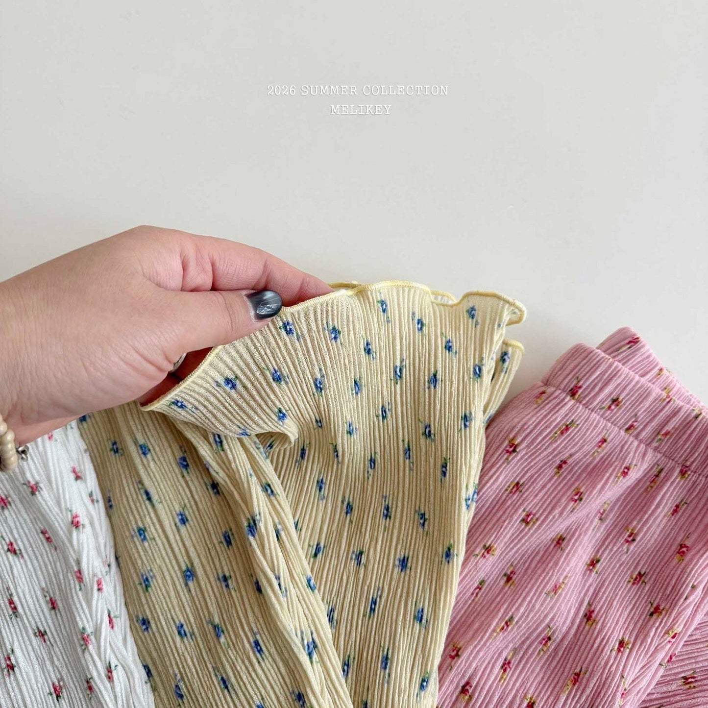 melikey flower pleats pants (~80-140cm)