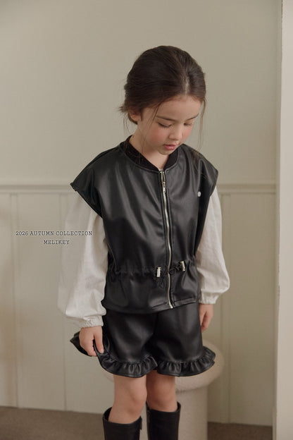 melikey string leather vest (~80-140cm)