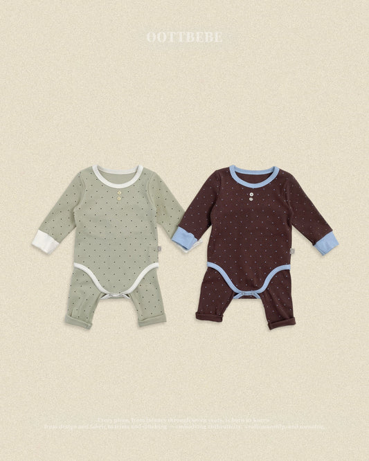 oottbebe chouchou dot suits (0-12m)
