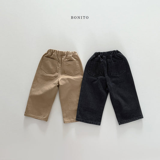 bonito point big pocket denim pants (~80-140cm)