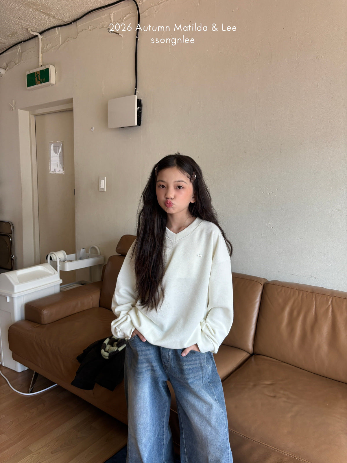 matilda&lee v-neck sweatshirt (85-165cm)