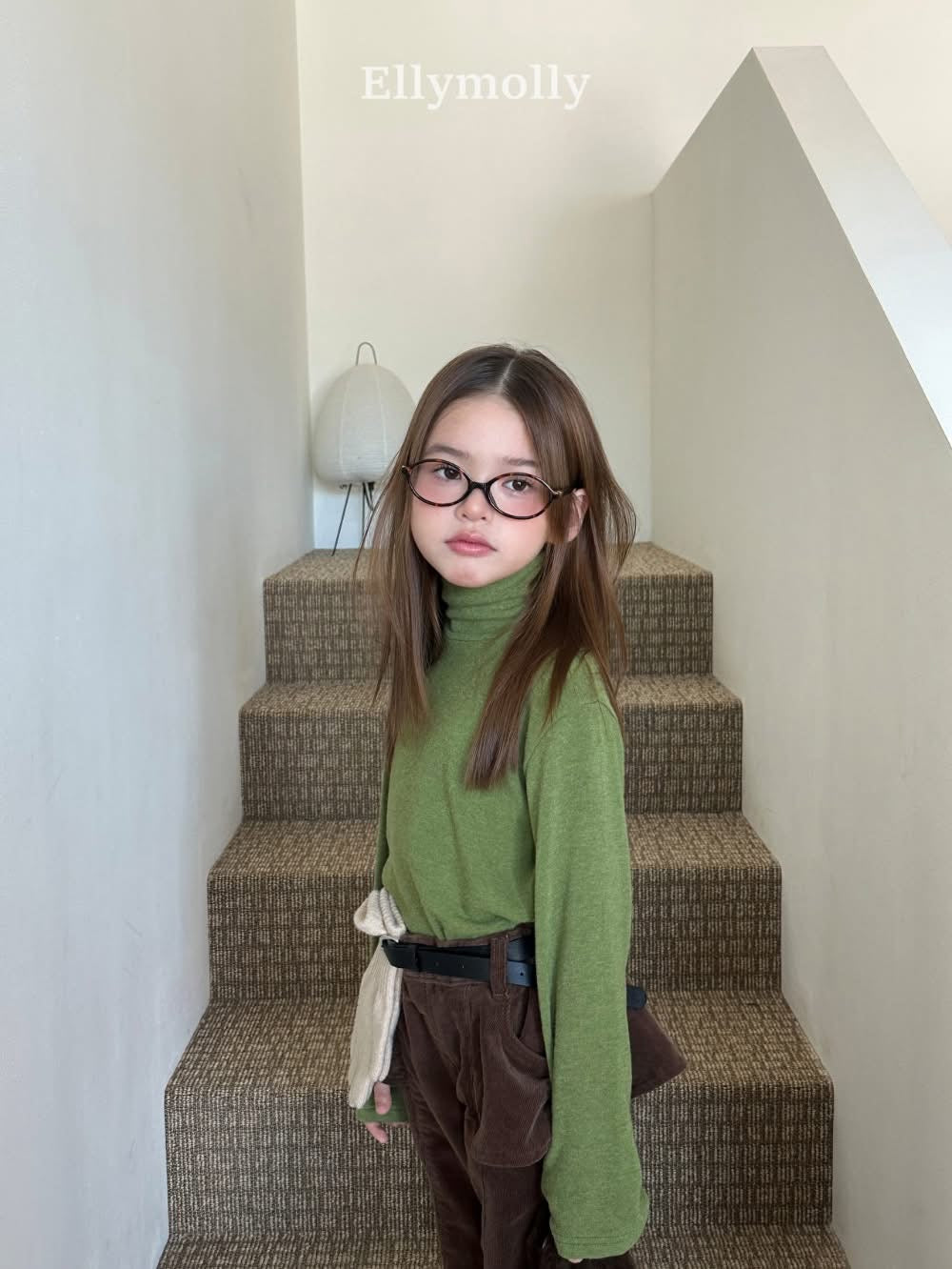 EllyMolly 羊毛高領套手指內搭 (90-160cm)