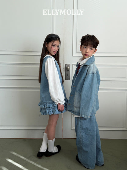 ELLYMOLLY denim little pocket ops (90-145cm)