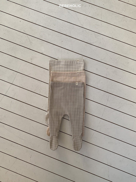 bebeholic check footed leggings (3-18m)