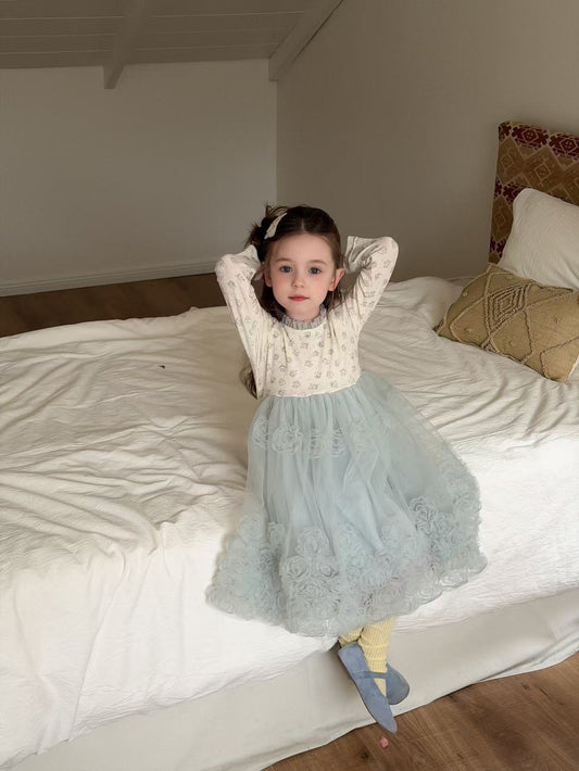 aiai rose rose tulle dress (95-140cm)