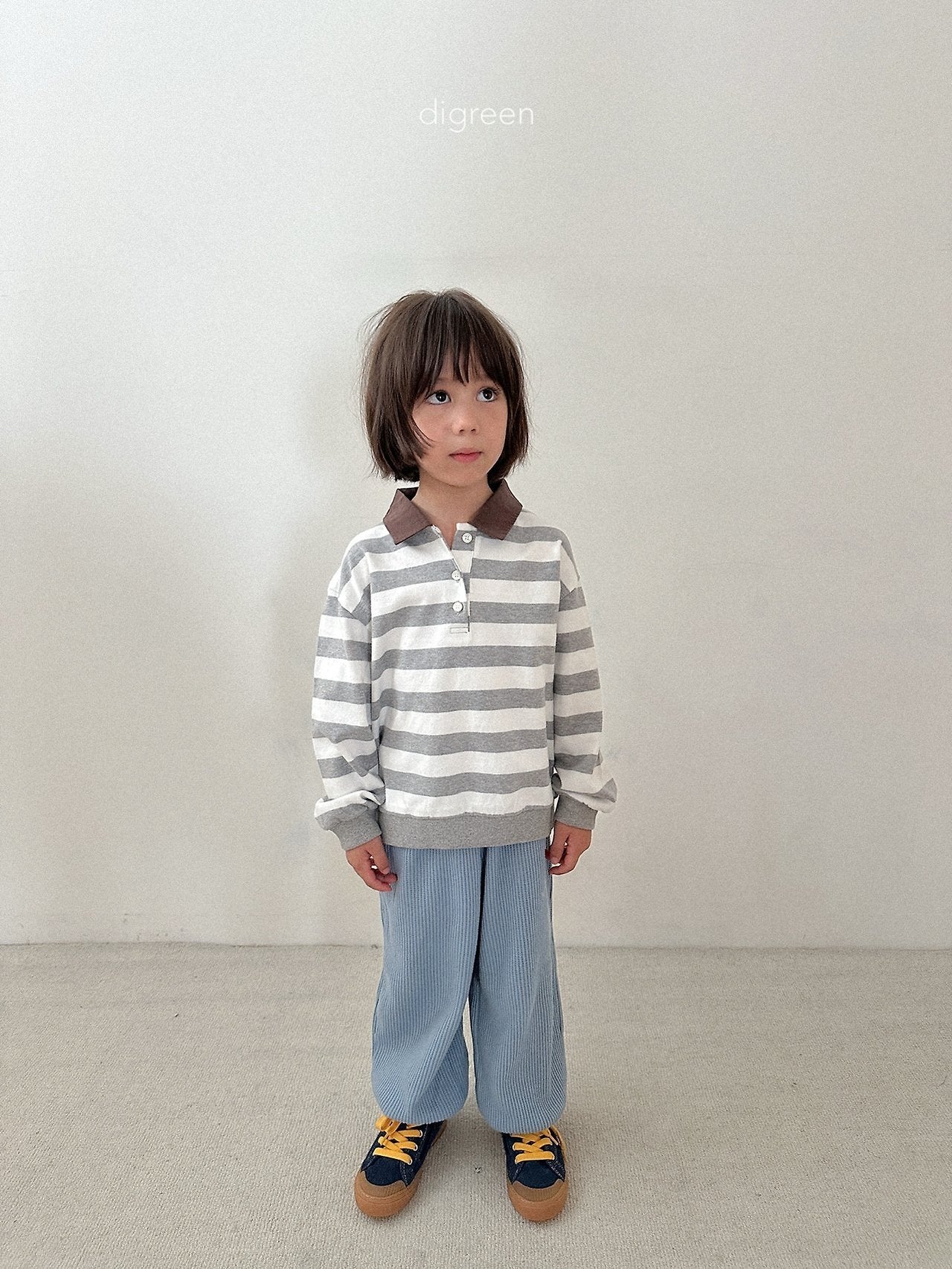 digreen striped collar mtm (85-130cm)