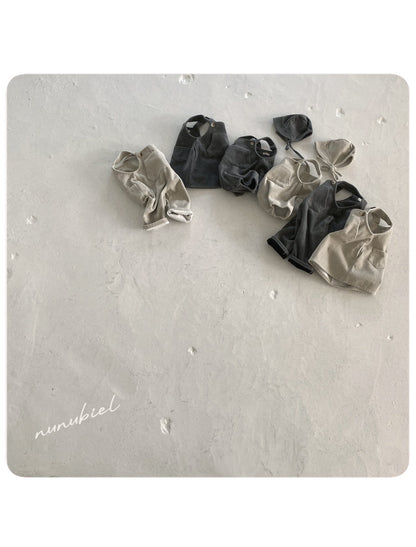 nunubiel corduroy romper&bonnet (3-18m)