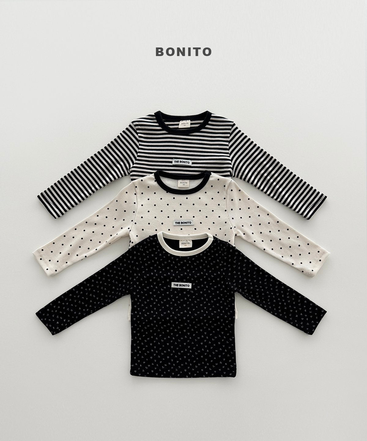 bonito series rib tee (~80-140cm)