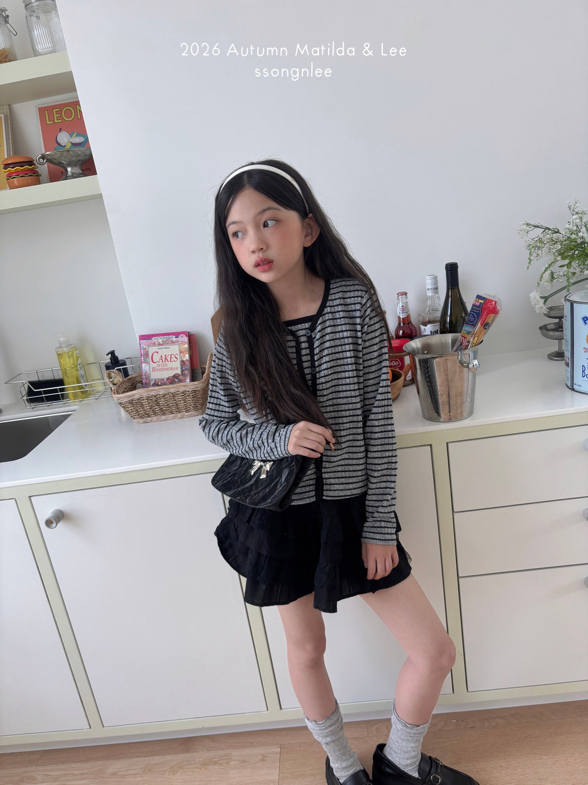 matilda&lee wrap stripe cardigan set (85-165cm)