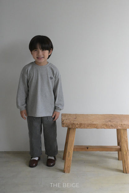 the beige pocket loom pants (80-120cm)