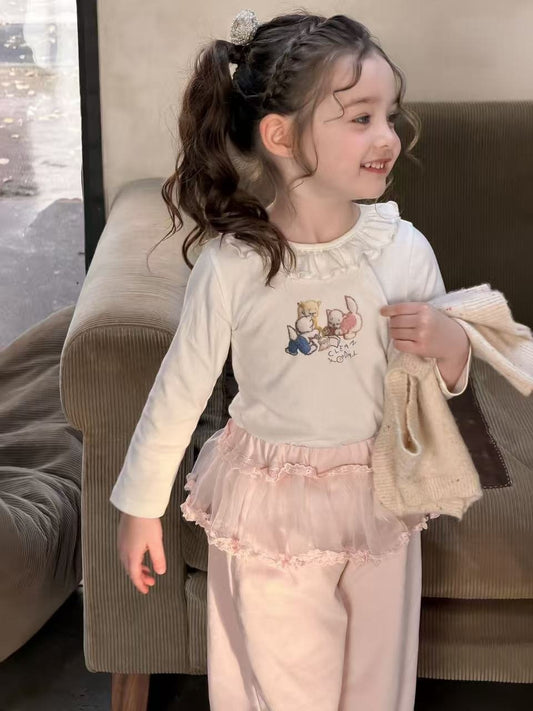 aiai bunny lace tee (95-140cm)