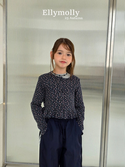 ELLYMOLLY girls frill waffle cardigan (90-145cm)