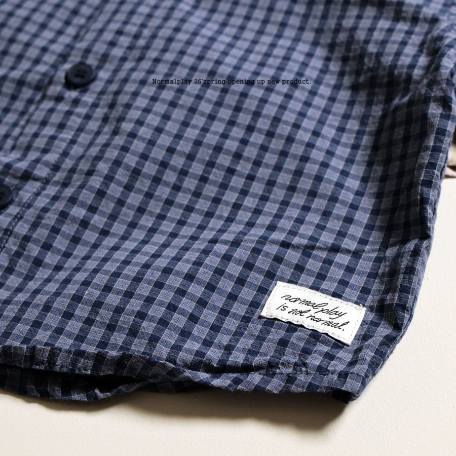 normalplay peterpan check hoodie (75-140cm)