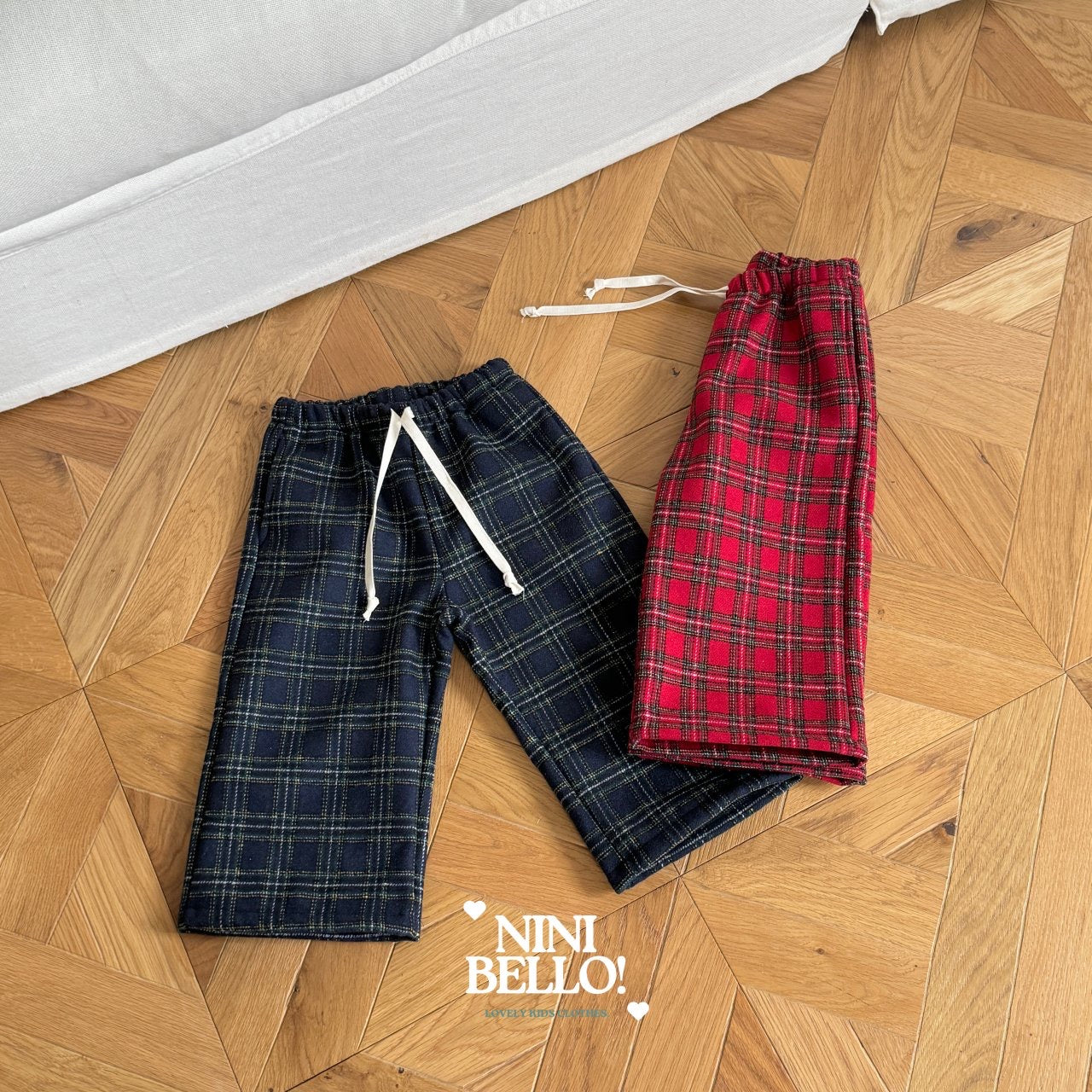 ninibello merry check pants (80-133cm)