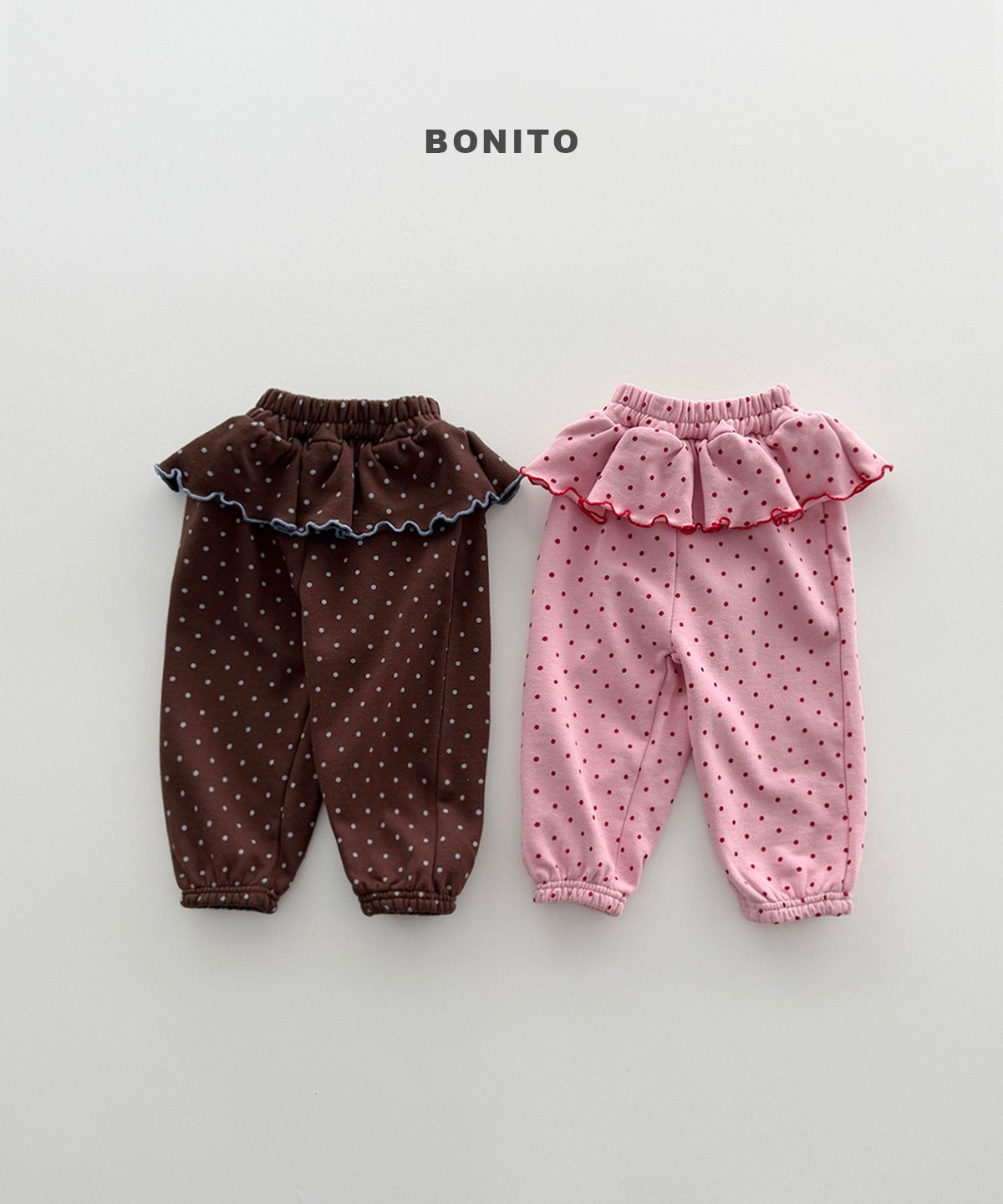 bonito dot frill jogger pants (~80-140cm)