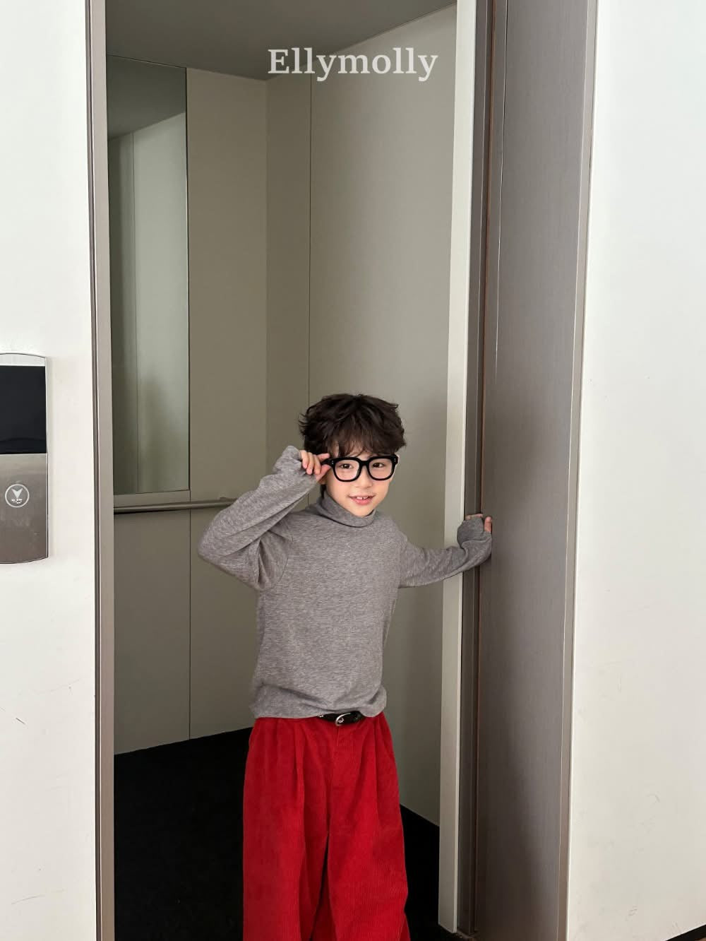 EllyMolly 羊毛高領套手指內搭 (90-160cm)