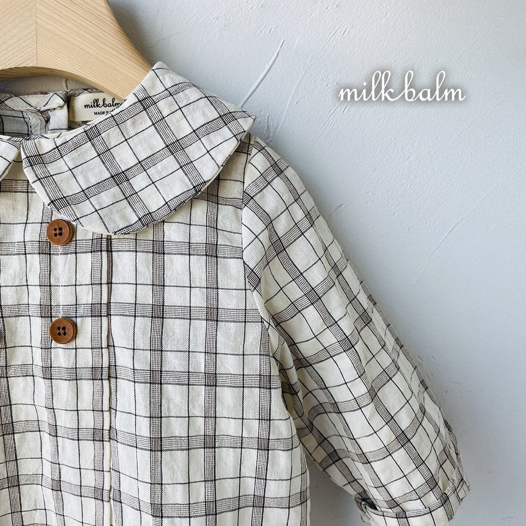 milkbalm oliver check shirt (75-125cm)