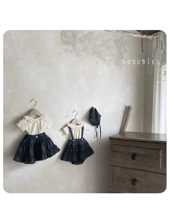 Nunubiel ribbed frill t-shirt (75-120cm)
