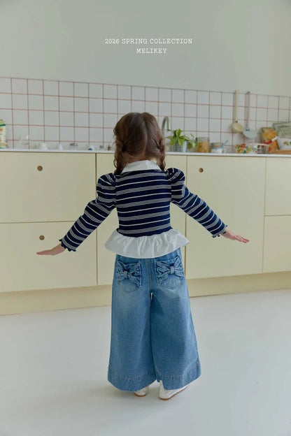 melikey diagonal frill collar T (~80-140cm)