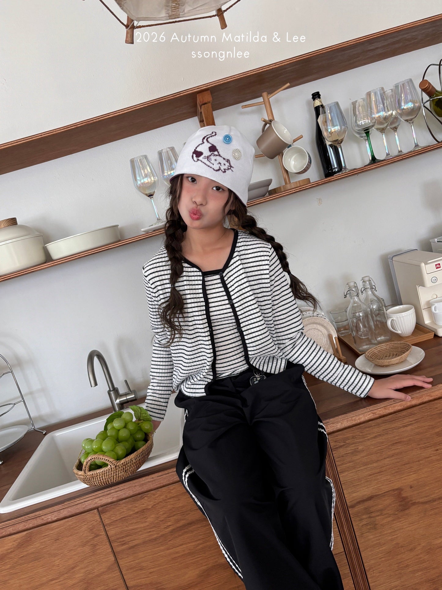 matilda&lee wrap stripe cardigan set (85-165cm)