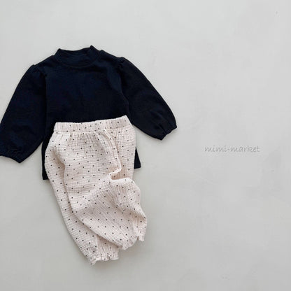 mimi market dot frill pants (bebe70-85cm)