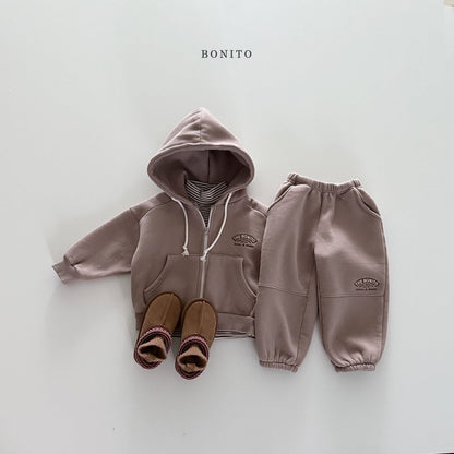 Bonito front slit hooded zip-up (~80-140cm)