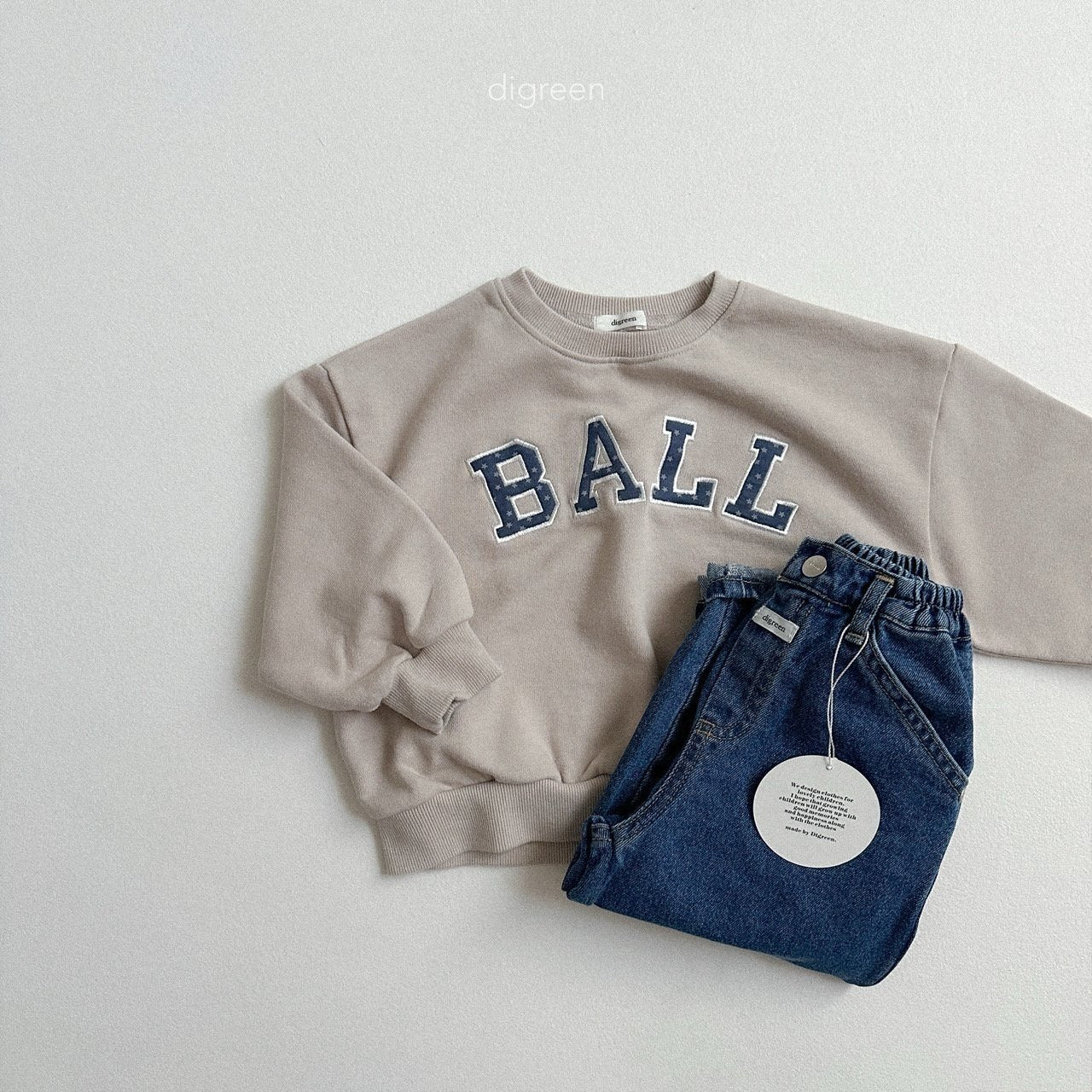 digreen slash denim pants (90-130cm)
