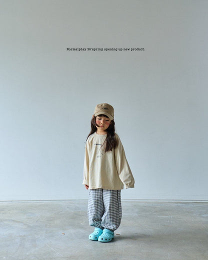 normalplay lody check cotton pants (75-140cm)