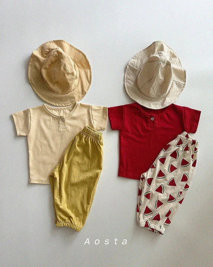 Aosta heart button tee (~70-115cm)