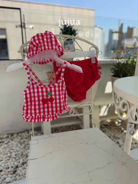 jujua cherry swimwear hat set (80-120cm)