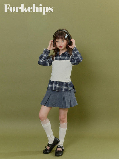 FORKCHIPS harbor pleated skirt (95-160cm)