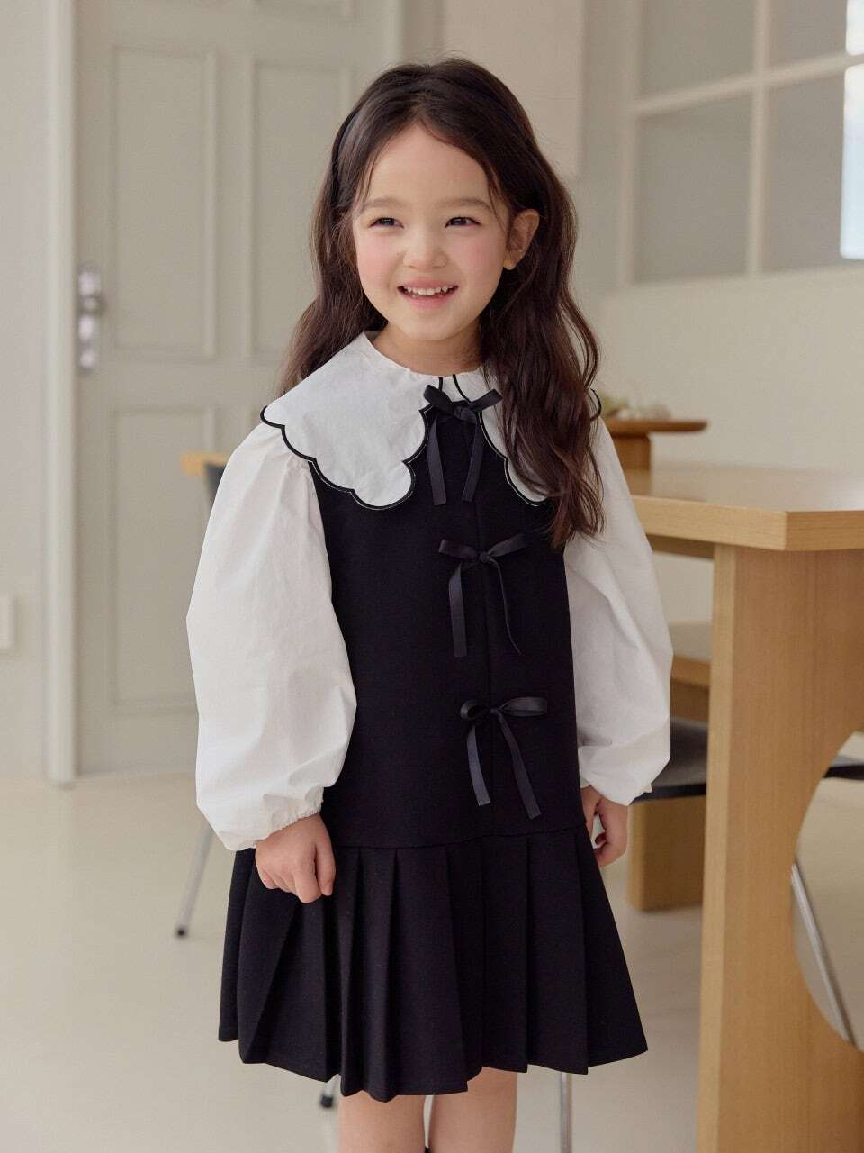 DAILYBEBE ribbon bon one-piece (75-145cm)