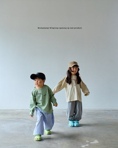 normalplay lody check cotton pants (75-140cm)