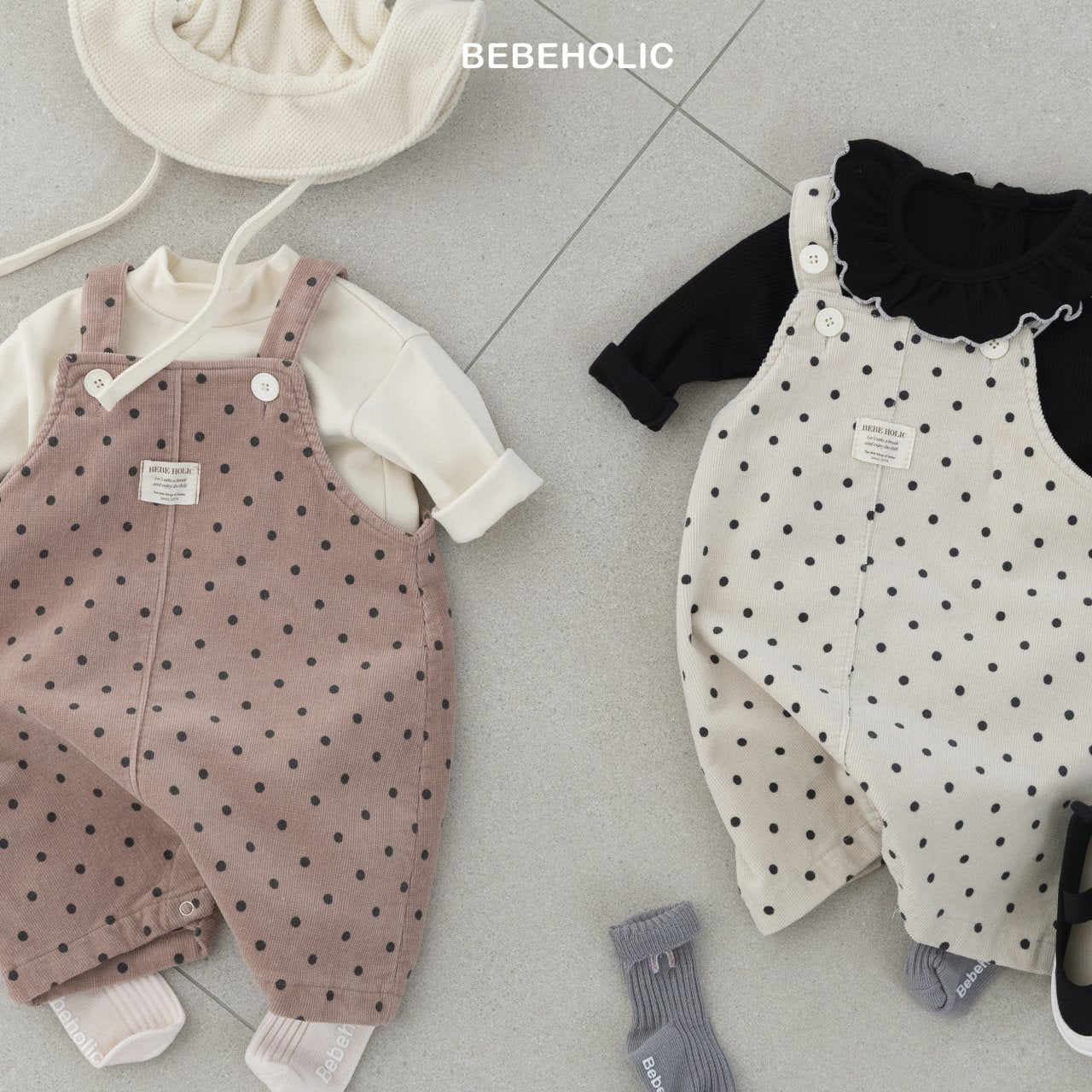 bebeholic rabbit suspender suit (6-18m)