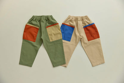 Orangemom 撞色休閑長褲 (95-140cm)