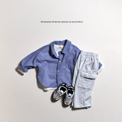 normalplay series check shirt(75-140cm)