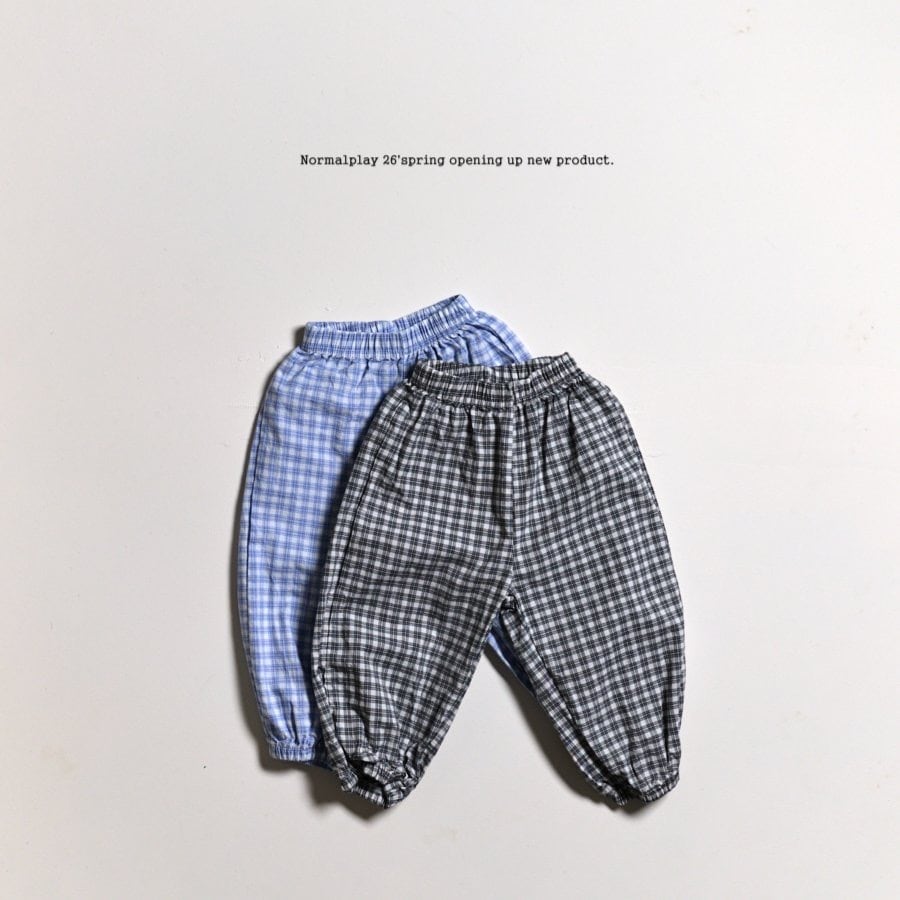 normalplay lody check cotton pants (75-140cm)