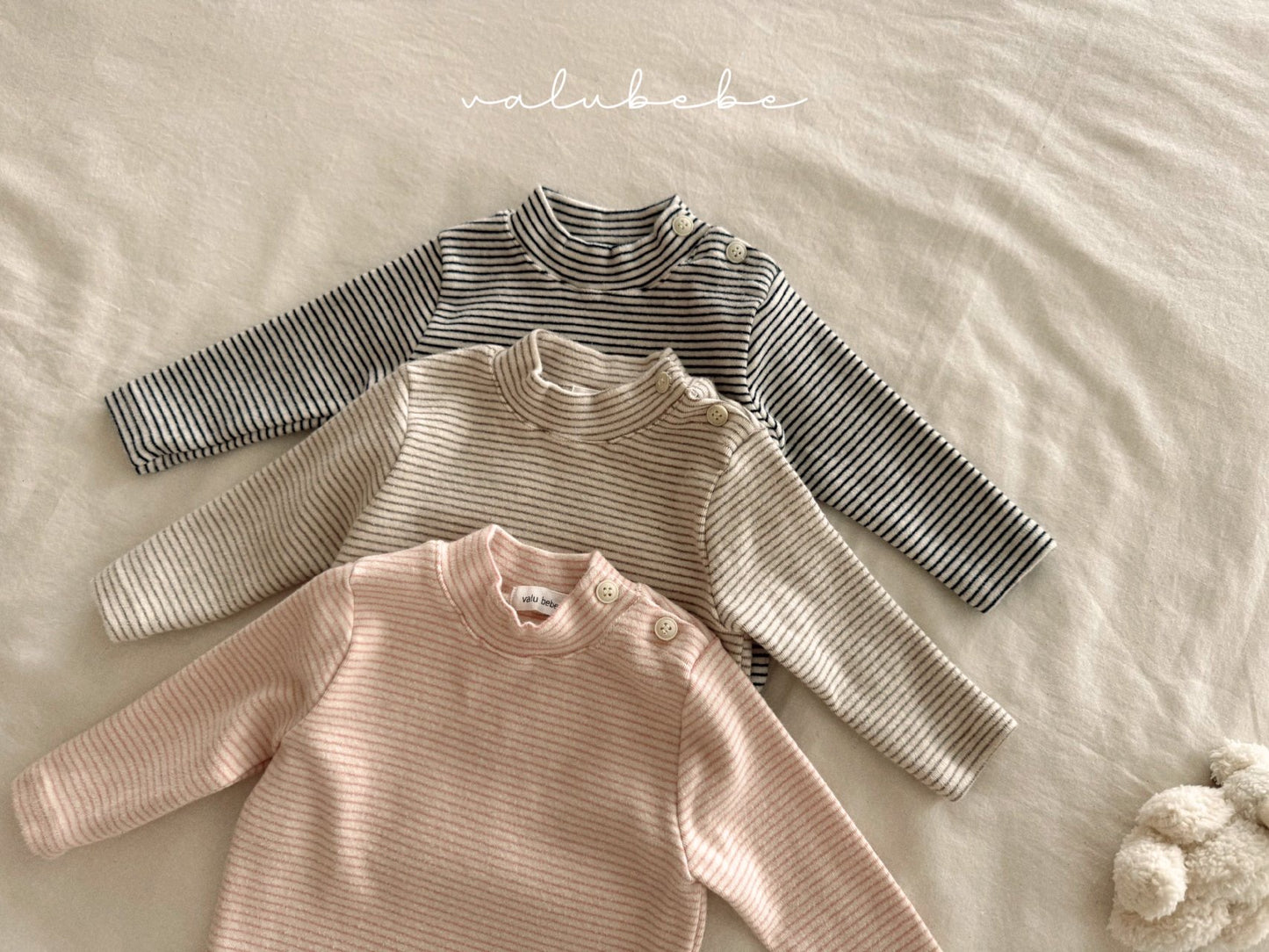 valubebe half neck stripe tee2 (70-110cm)