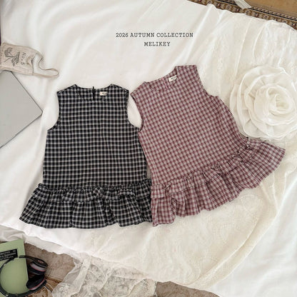 melikey check frill ops (~80-140cm)