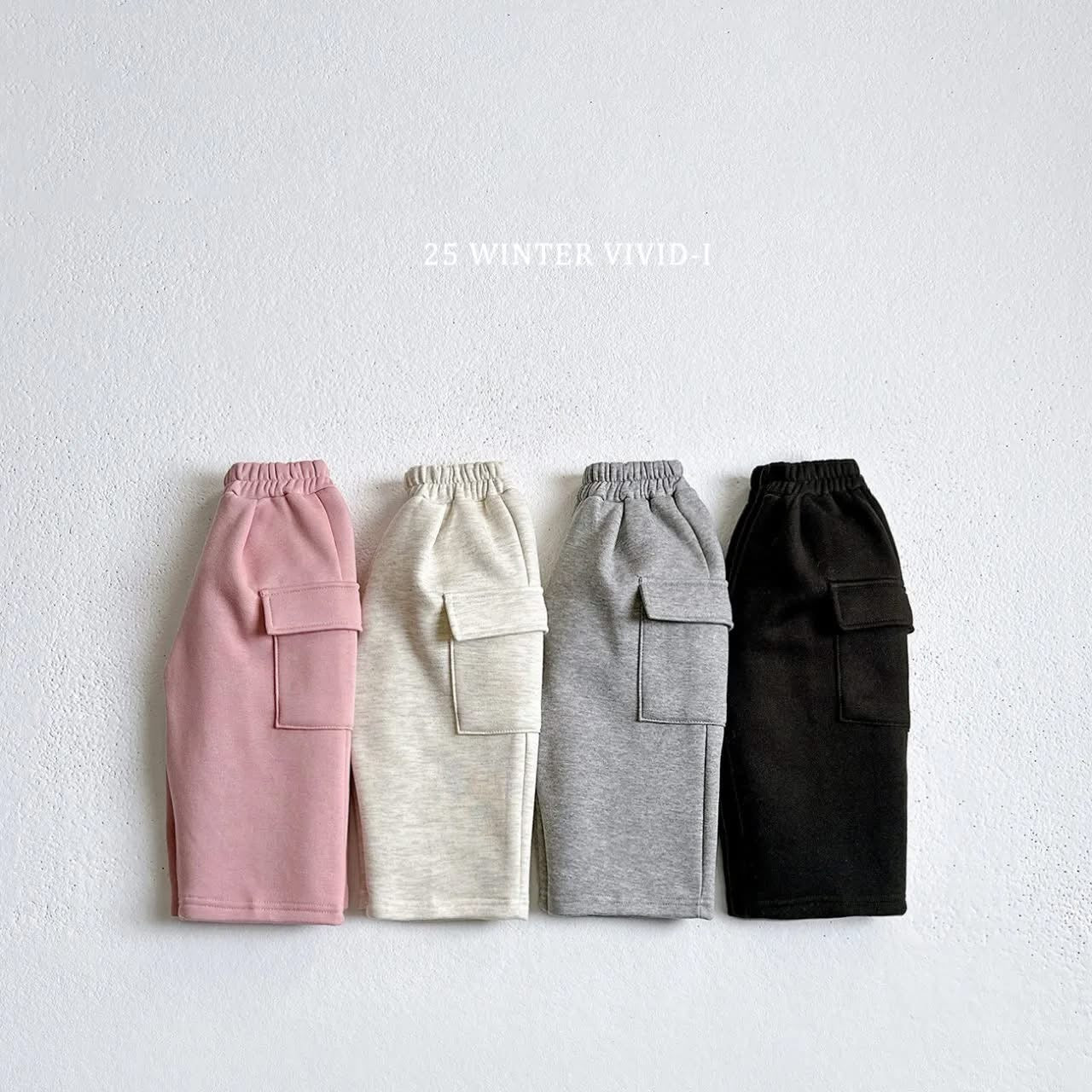 Vivid 側蓋口袋工裝褲 (75-135cm)