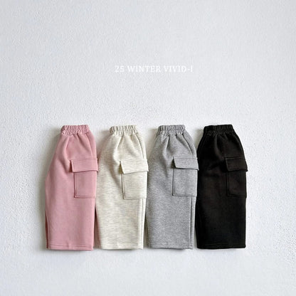 Vivid 側蓋口袋工裝褲 (75-135cm)